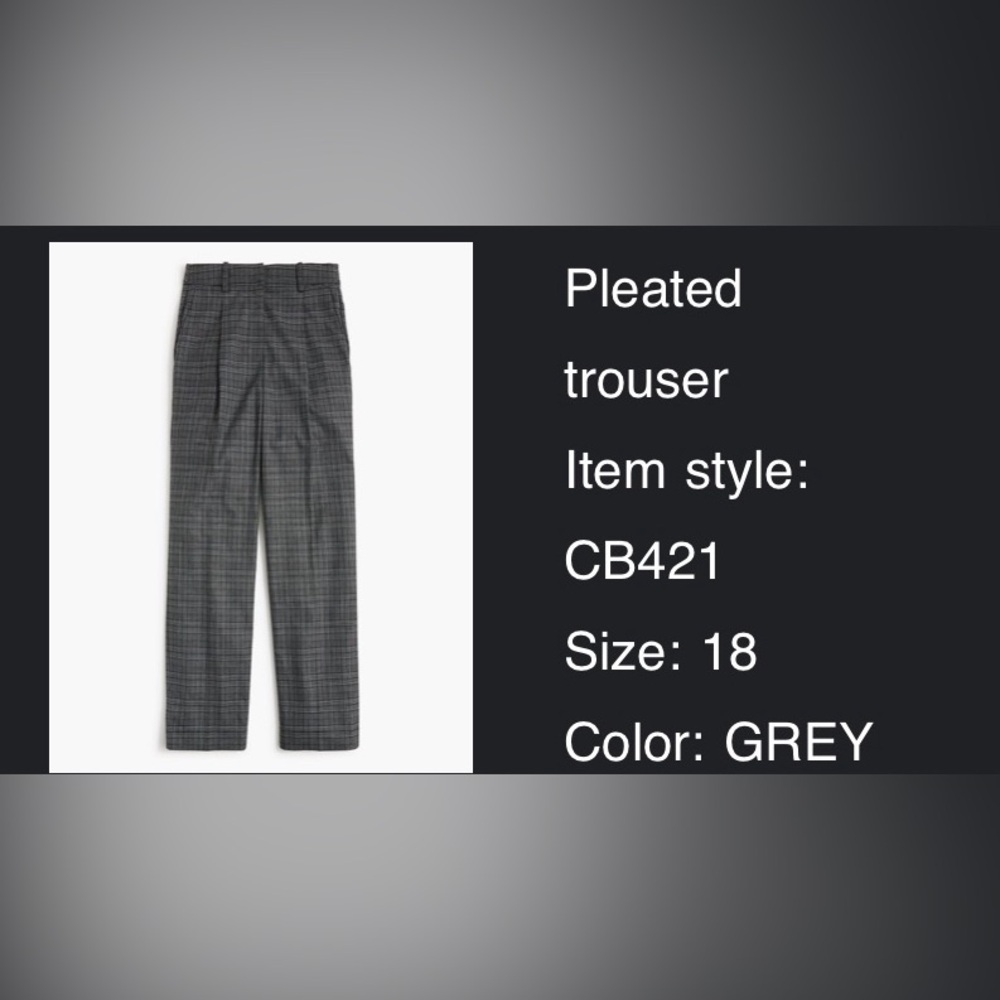 Chic Dark Jcrew Plaid Pants - Picture 6 of 6